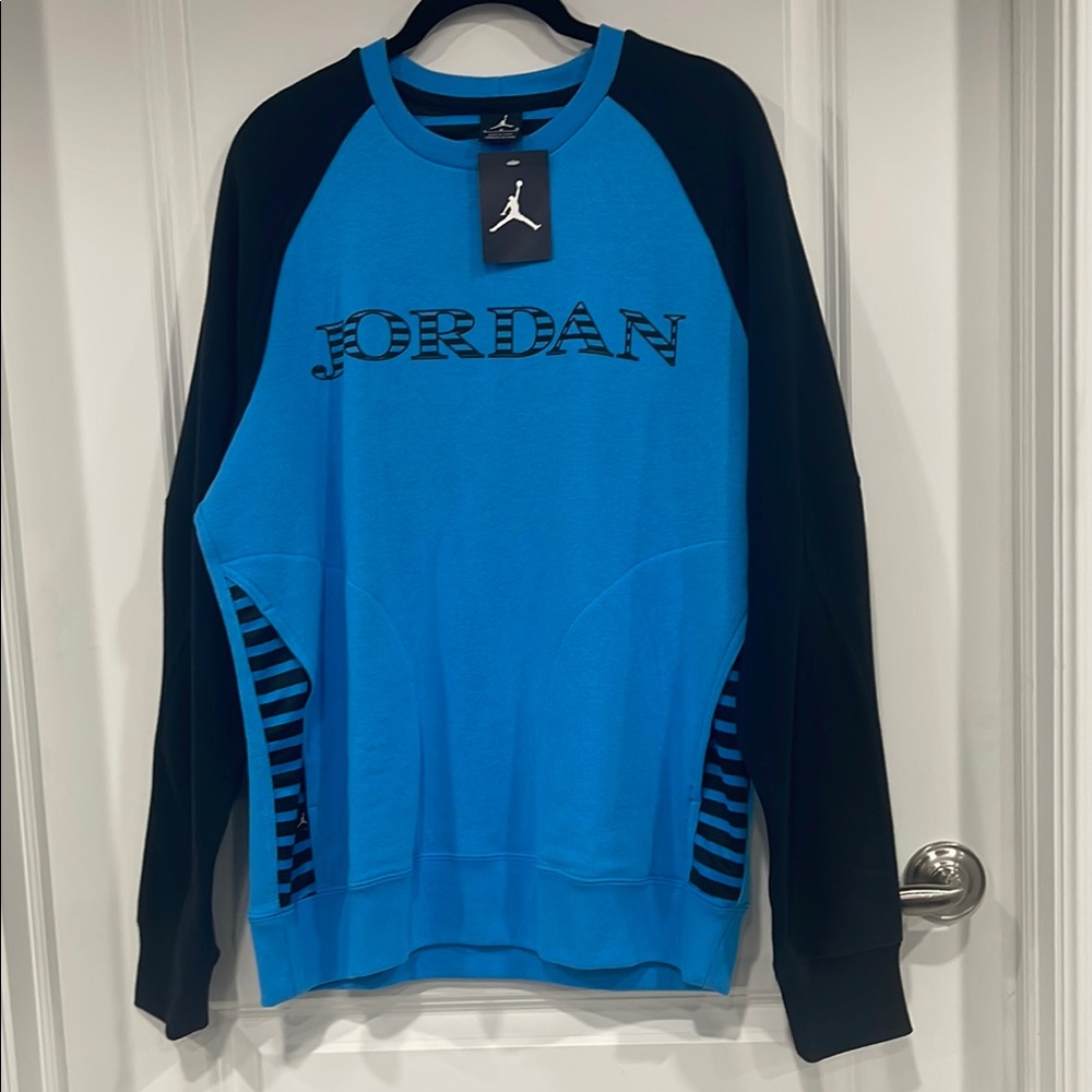 Jordan Blue and Black Crewneck Sweater